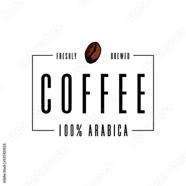 Obraz Coffee Bean Modern Logo-Badge
