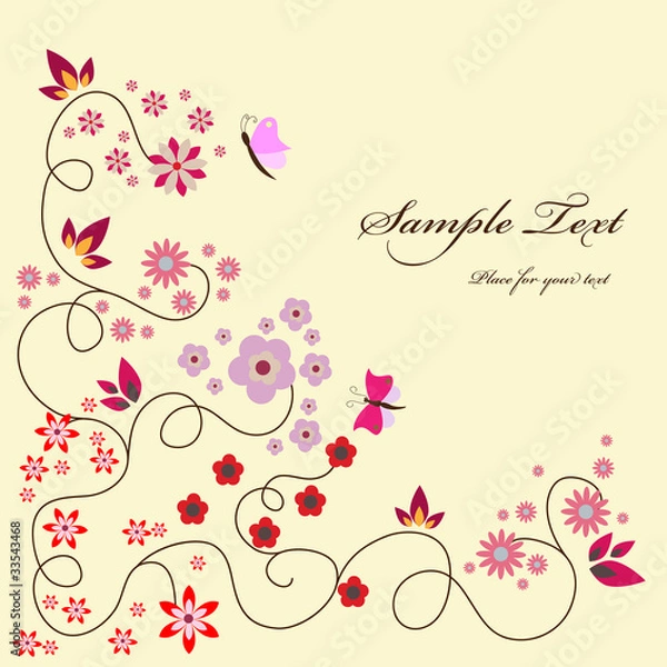 Obraz Floral greeting card