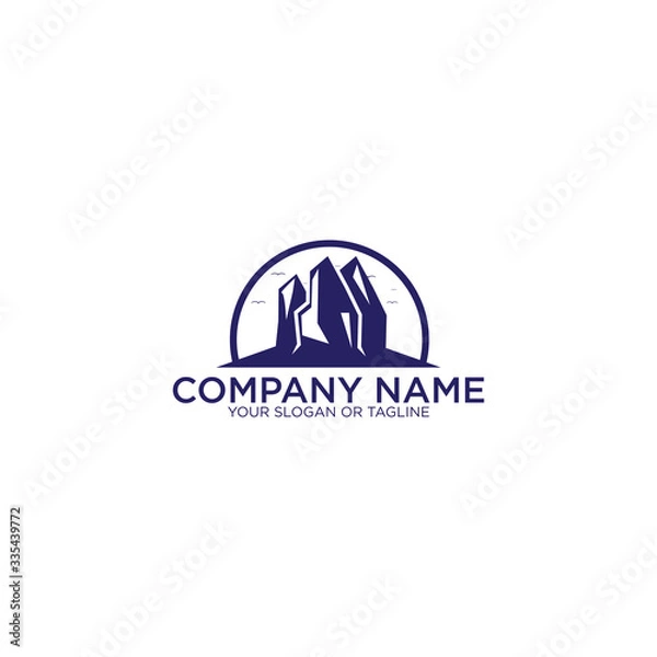 Fototapeta rock cliff logo