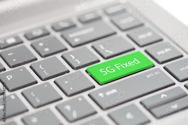 Obraz Set of 5G service communication computing architecture concept shown on enter key on notebook keyboard