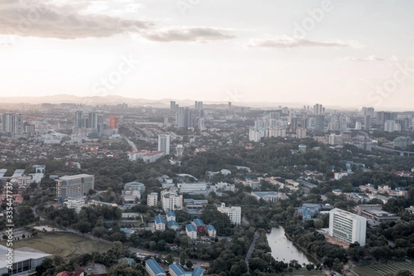 Obraz Top view of Kuala Lumpur at evening. Kuala Lumpur is the most beautiful urban place in Malaysia.