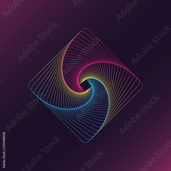 Fototapeta Sacred geometry line vector Design elements created using the Blend Tool. 