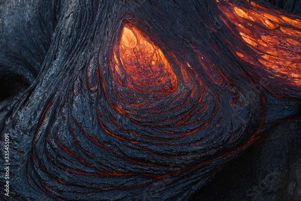 Fototapeta lava surface flow