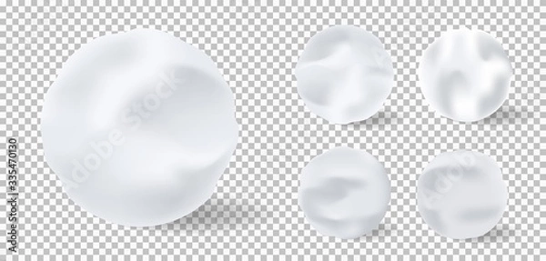 Fototapeta Snowballs isolated set .
