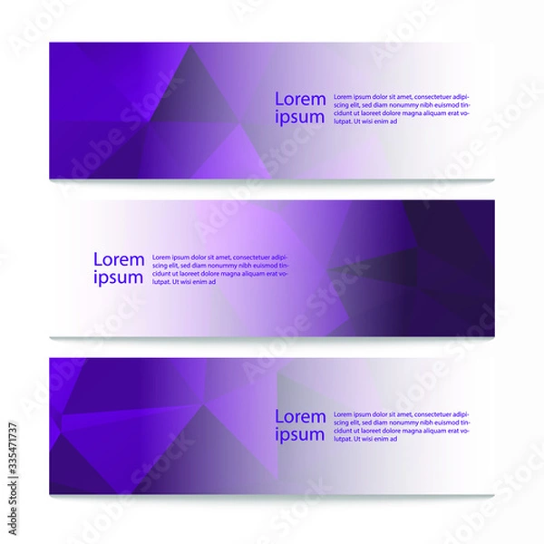 Obraz Vector abstract geometric design banner web template. Modern design background set. Vector illustration