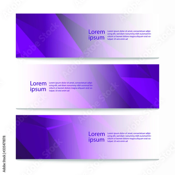 Obraz Vector abstract geometric design banner web template. Modern design background set. Vector illustration