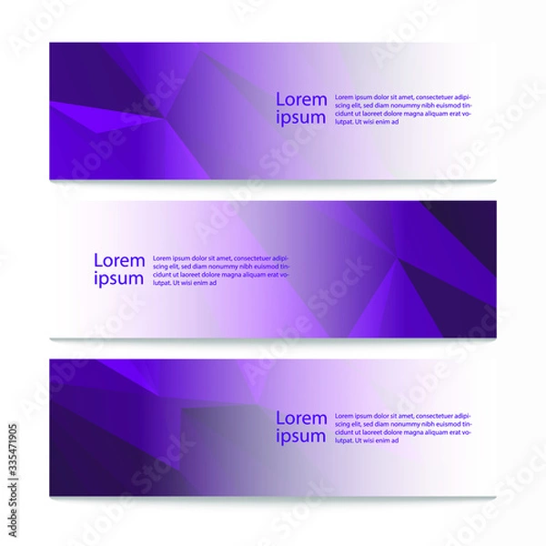 Obraz Vector abstract geometric design banner web template. Modern design background set. Vector illustration
