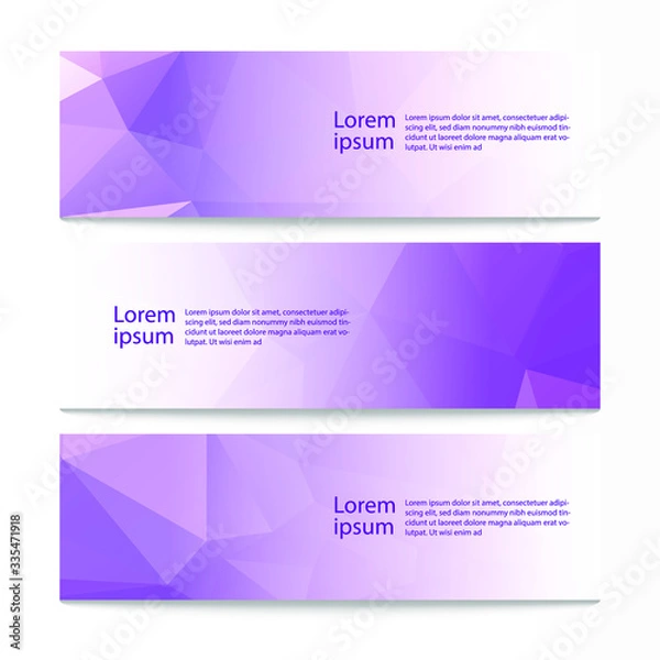 Obraz Vector abstract geometric design banner web template. Modern design background set. Vector illustration