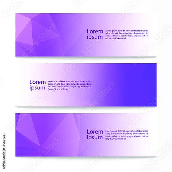 Obraz Vector abstract geometric design banner web template. Modern design background set. Vector illustration
