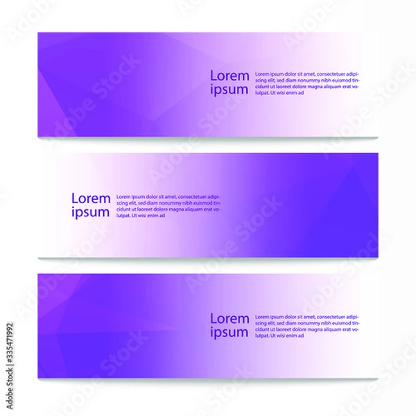 Obraz Vector abstract geometric design banner web template. Modern design background set. Vector illustration