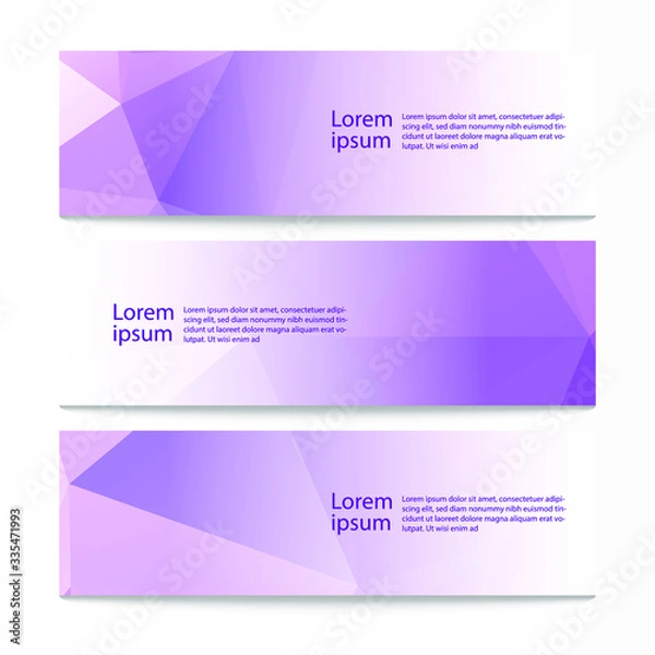 Obraz Vector abstract geometric design banner web template. Modern design background set. Vector illustration