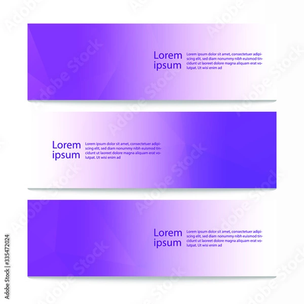 Obraz Vector abstract geometric design banner web template. Modern design background set. Vector illustration