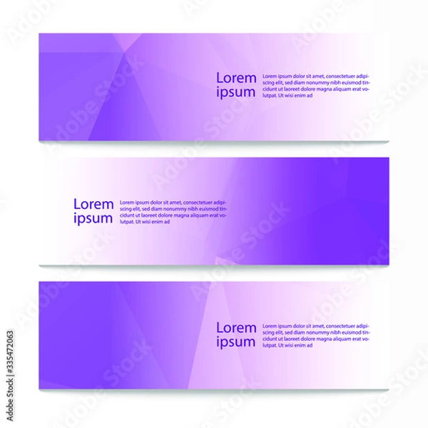 Obraz Vector abstract geometric design banner web template. Modern design background set. Vector illustration
