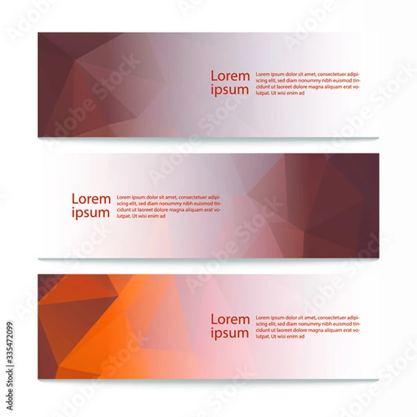 Obraz Vector abstract geometric design banner web template. Modern design background set. Vector illustration