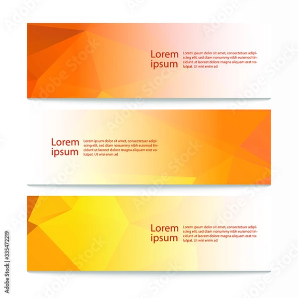 Obraz Vector abstract geometric design banner web template. Modern design background set. Vector illustration