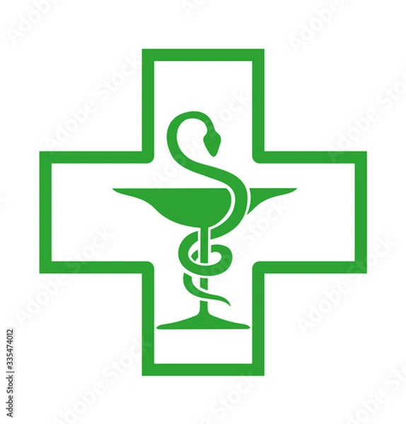 Obraz logo apteki Kaduceusz
