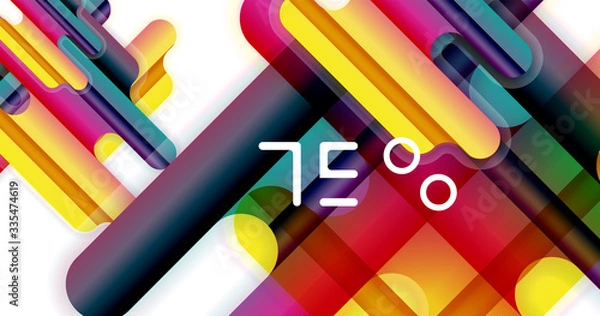 Fototapeta Abstract liquid lines geometric background