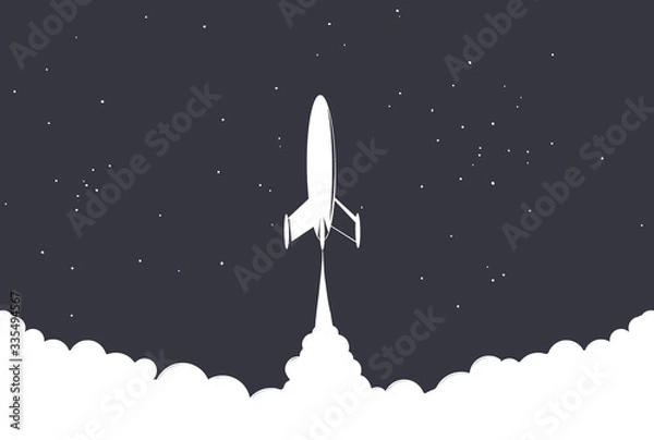 Obraz rakieta wystartowała w kosmos
