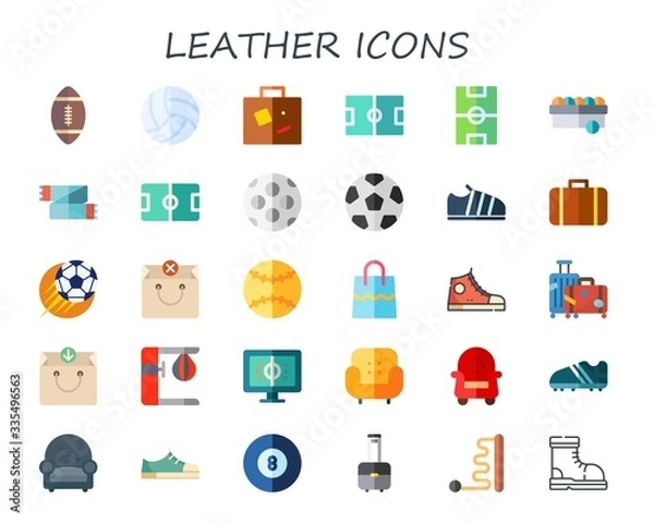 Obraz leather icon set