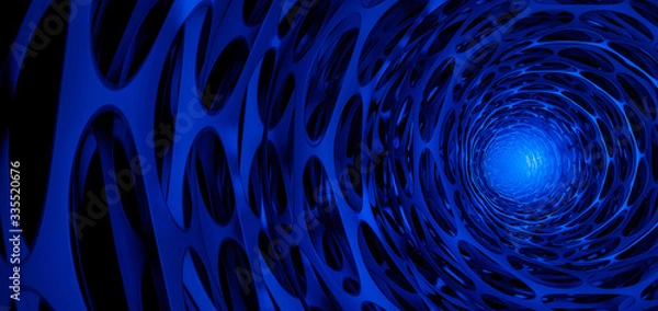 Obraz Abstract 3d rendering of chaotic structure. Sci-fi technology background.