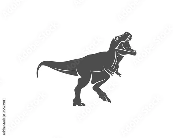 Fototapeta T rex logo design template. vector illustration