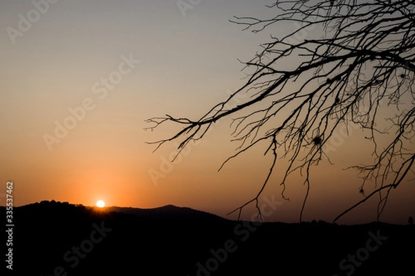 Obraz sunset in the mountains