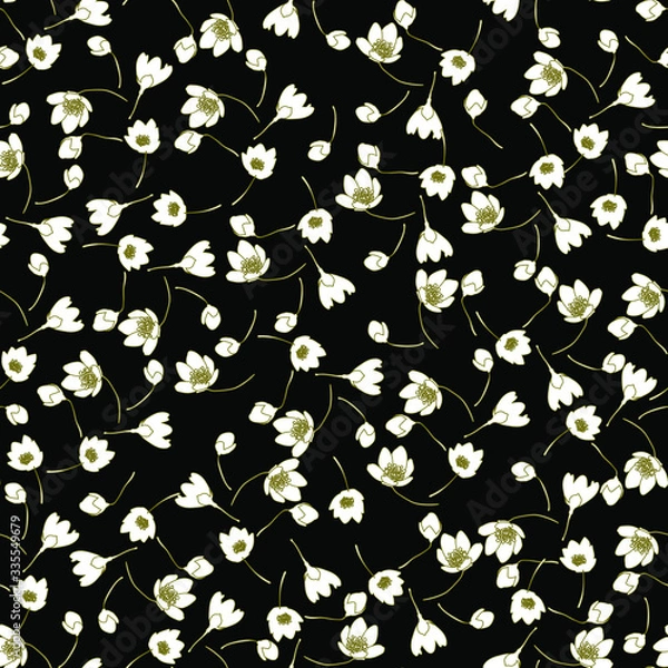 Obraz Floral pattern. Small flowers.Seamless vector texture.	