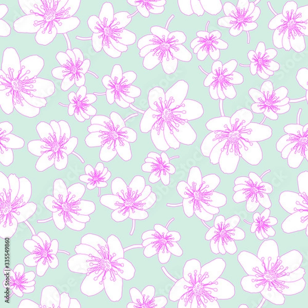 Obraz Floral pattern. Small flowers.Seamless vector texture.	
