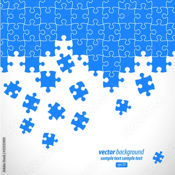 Fototapeta Puzzle pieces vector design