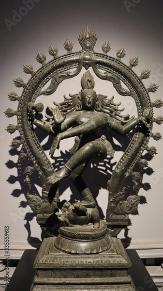 Obraz Mumbai, Maharastra/India- March 31 2020: Close up of the dancing Nataraja statue- Hindu God of the end.
