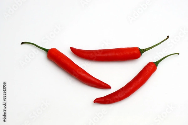 Obraz red chili on a white background