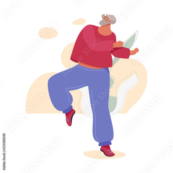 Fototapeta Old Man Dancing