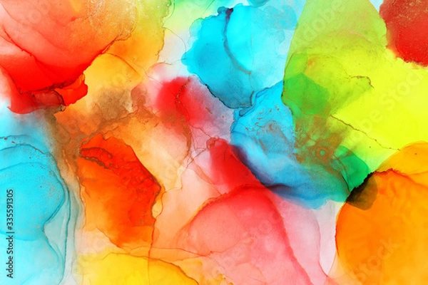 Fototapeta Alcohol ink abstract texture