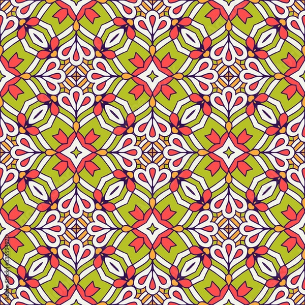Fototapeta Seamless pattern. Vintage decorative elements