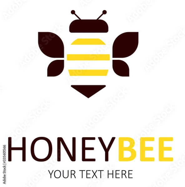 Obraz Bee logo for business in the flat style