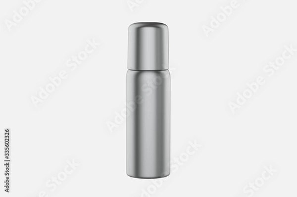 Fototapeta Blank  multi purpose tin can for branding, 3d render illustration.