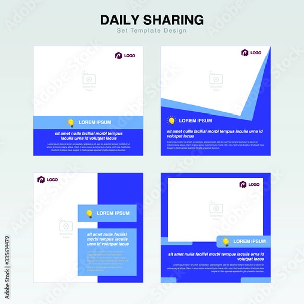 Obraz Set Cover information and knowledge Template for social media