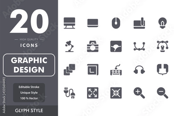 Fototapeta graphic design icon pack isolated on white background. for your web site design, logo, app, UI. Vector graphics illustration and editable stroke. EPS 10.