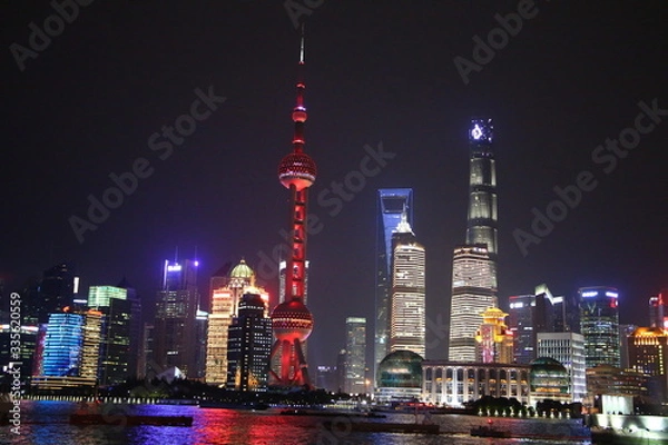 Obraz Shanghai Skyline at Night