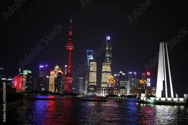 Obraz Shanghai Skyline at Night