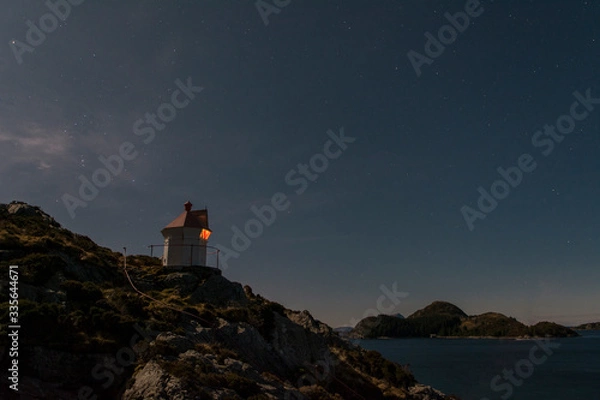 Obraz lighthouse at night 