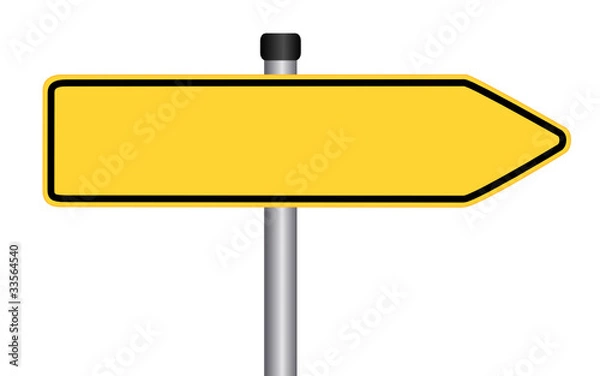 Fototapeta gelber Wegweiser