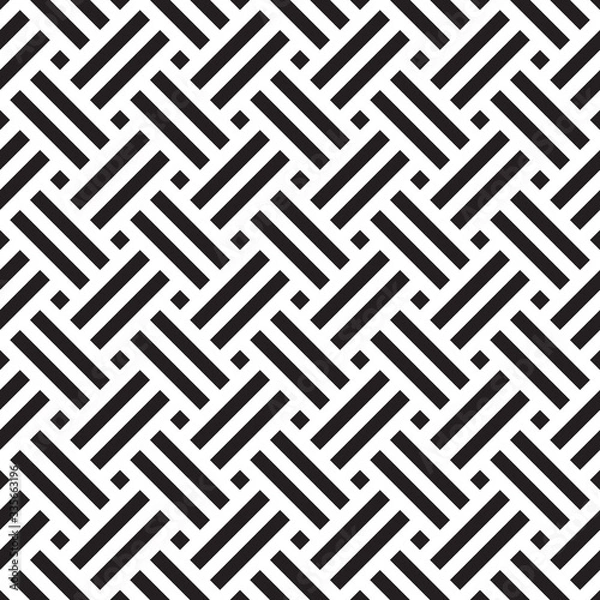 Fototapeta Seamless weave pattern geometric background