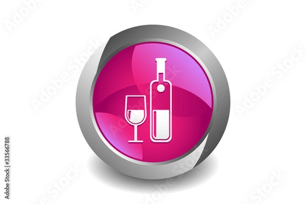 Obraz Wine Button