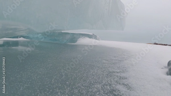 Obraz Зимняя красота озера Балхаш и города Приозёрск