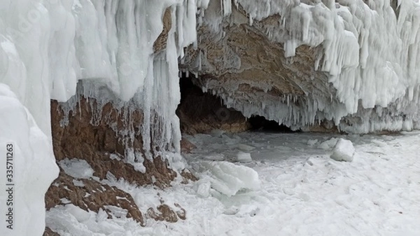 Obraz Зимняя красота озера Балхаш и города Приозёрск
