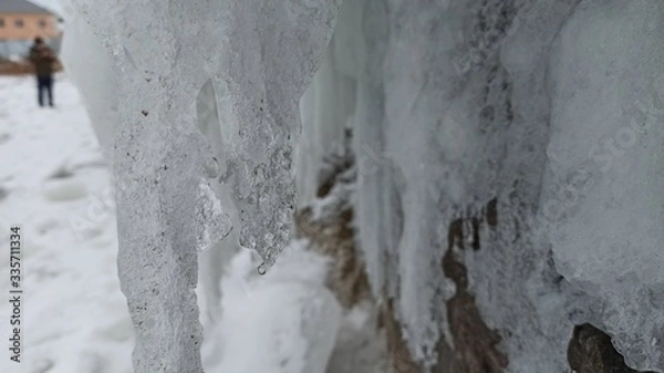 Obraz Зимняя красота озера Балхаш и города Приозёрск