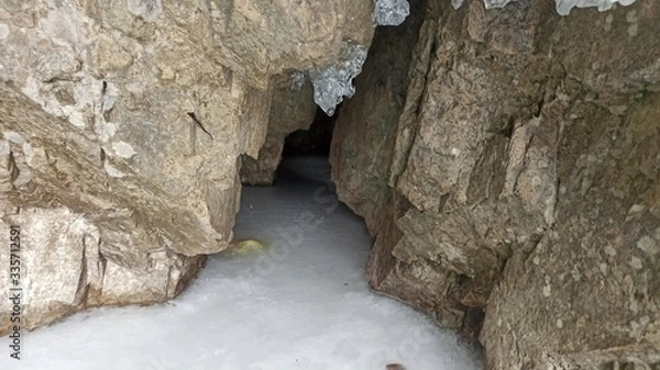 Obraz Зимняя красота озера Балхаш и города Приозёрск