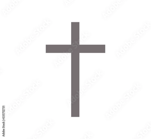 Fototapeta The cross of a Christian-like cross that leads to the Israelites is separated from the white background for the design and layout of the letters.