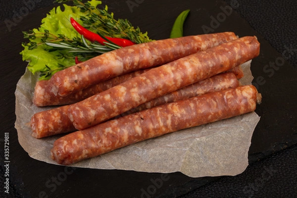 Obraz Pork sausages for grill
